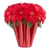 Home Accents Holiday 21 in Red Silk Poinsettia