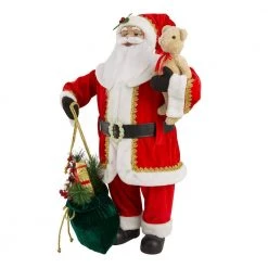 Home Accents Holiday 3 ft Santa With Present Bag and Bear -HOME ACCENTS HOLIDAY Shop home accents holiday christmas figurines d78 kxrka001 40 1000