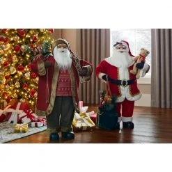 Home Accents Holiday 3 ft Santa With Present Bag and Bear -HOME ACCENTS HOLIDAY Shop home accents holiday christmas figurines d78 kxrka001 66 1000