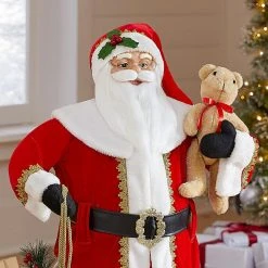 Home Accents Holiday 3 ft Santa With Present Bag and Bear -HOME ACCENTS HOLIDAY Shop home accents holiday christmas figurines d78 kxrka001 a0 1000