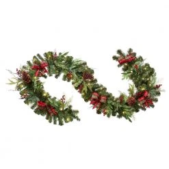 Home Accents Holiday 9 ft Prelit Woodmore Garland