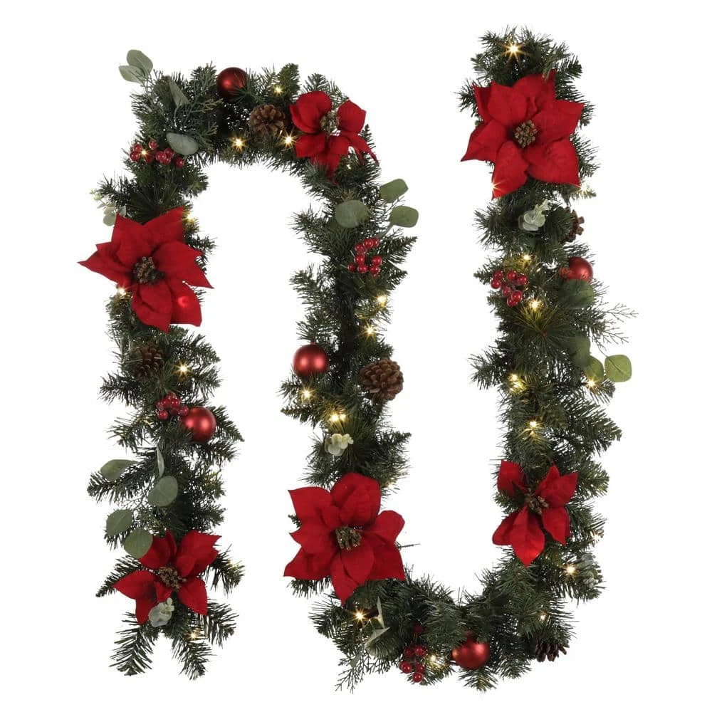 Home Accents Holiday 9 ft Prelit Berry Bliss Garland 5 Home Accents Holiday 9 ft Prelit Berry Bliss Garland - Image 3