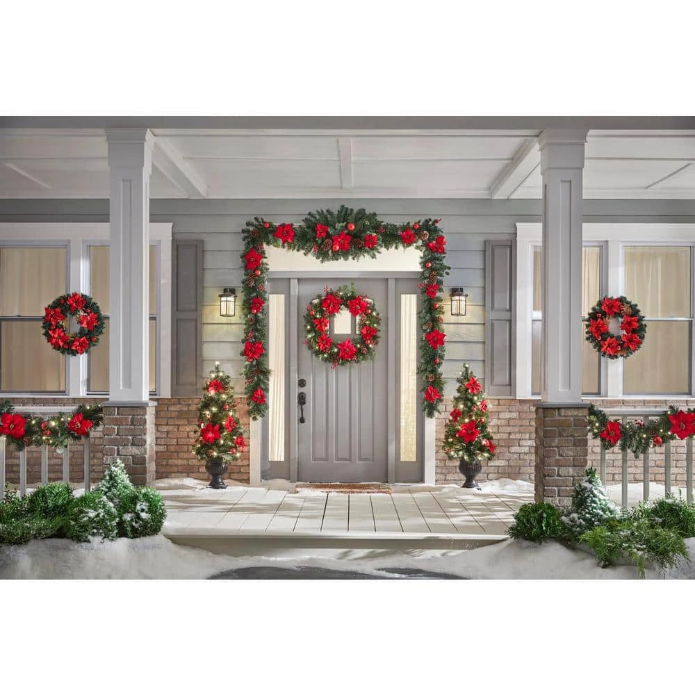 Home Accents Holiday 9 ft Prelit Berry Bliss Garland 4 Home Accents Holiday 9 ft Prelit Berry Bliss Garland - Image 2