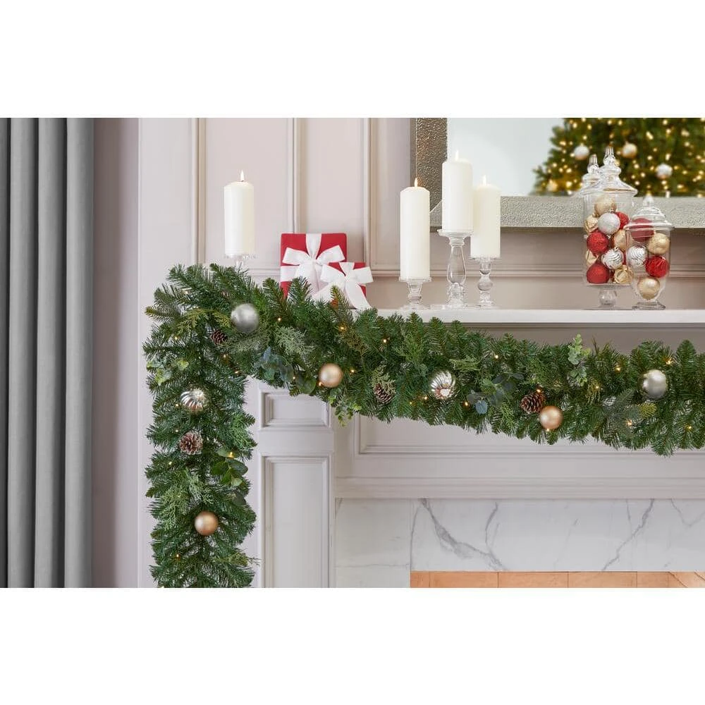 Home Accents Holiday 9 ft Prelit St Germain Garland 7 Home Accents Holiday 9 ft Prelit St Germain Garland - Image 5