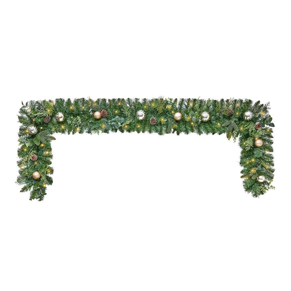 Home Accents Holiday 9 ft Prelit St Germain Garland 5 Home Accents Holiday 9 ft Prelit St Germain Garland - Image 3