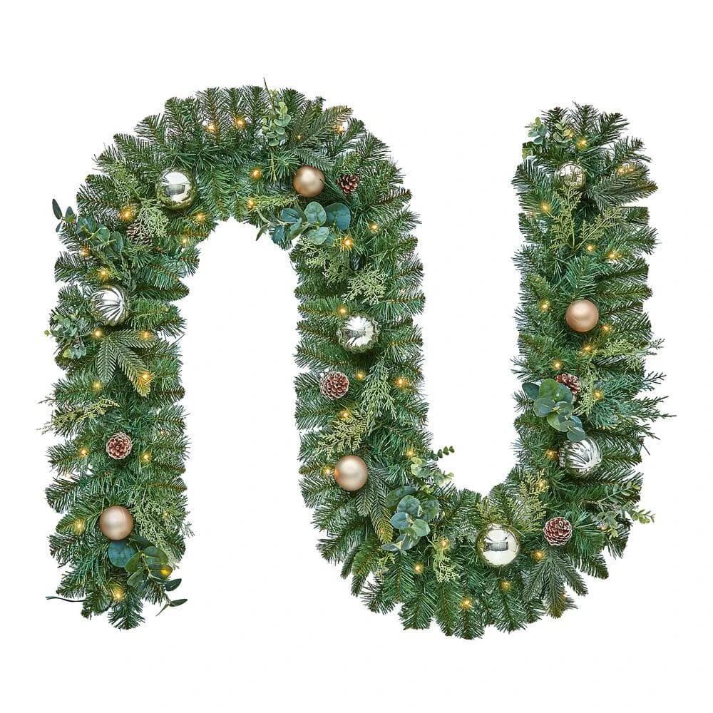 Home Accents Holiday 9 ft Prelit St Germain Garland 3 Home Accents Holiday 9 ft Prelit St Germain Garland