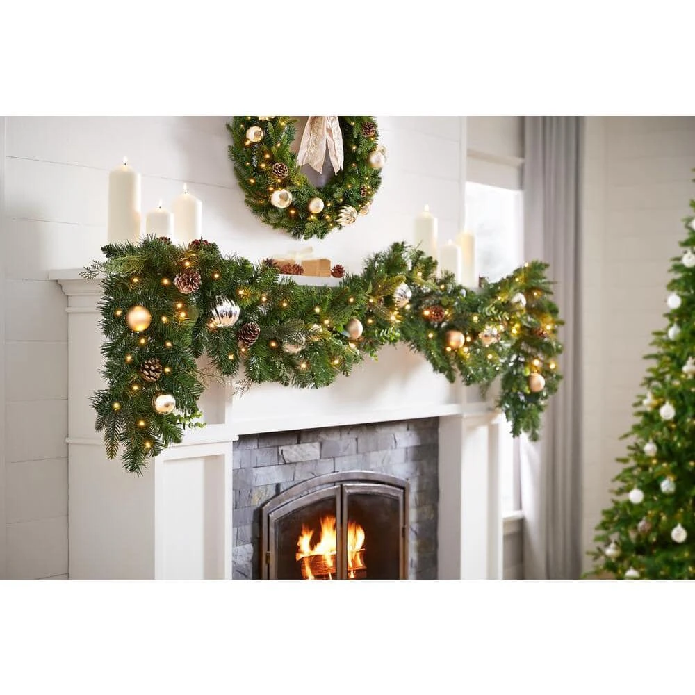 Home Accents Holiday 9 ft Prelit St Germain Garland 4 Home Accents Holiday 9 ft Prelit St Germain Garland - Image 2