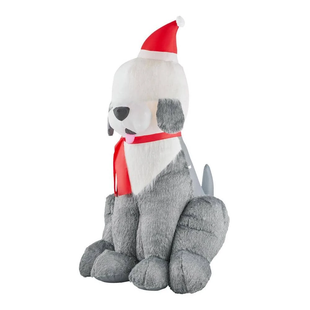 Home Accents Holiday 7 ft Fuzzy Sheep Dog Holiday Inflatable 5 Home Accents Holiday 7 ft Fuzzy Sheep Dog Holiday Inflatable - Image 3