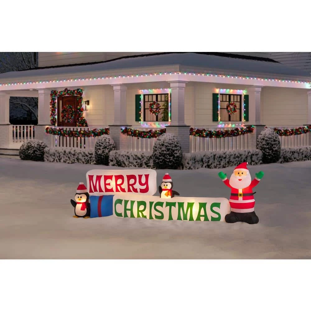 Home Accents Holiday 11.5 ft Merry Christmas Sign Holiday Inflatable 4 Home Accents Holiday 11.5 ft Merry Christmas Sign Holiday Inflatable - Image 2