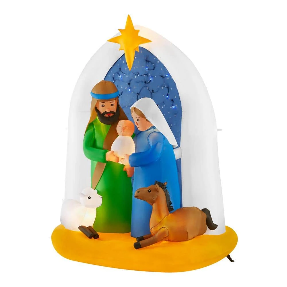 Home Accents Holiday 6.5 ft Nativity Scene Holiday Inflatable 5 Home Accents Holiday 6.5 ft Nativity Scene Holiday Inflatable - Image 3