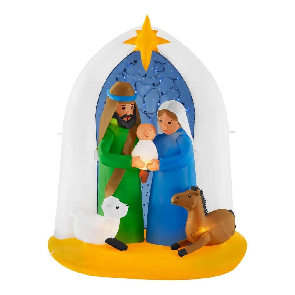 Home Accents Holiday 6.5 ft Nativity Scene Holiday Inflatable 3 Home Accents Holiday 6.5 ft Nativity Scene Holiday Inflatable