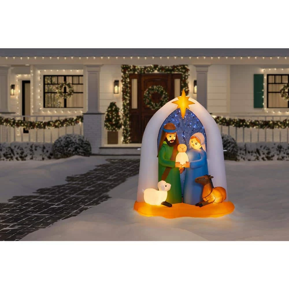 Home Accents Holiday 6.5 ft Nativity Scene Holiday Inflatable 4 Home Accents Holiday 6.5 ft Nativity Scene Holiday Inflatable - Image 2
