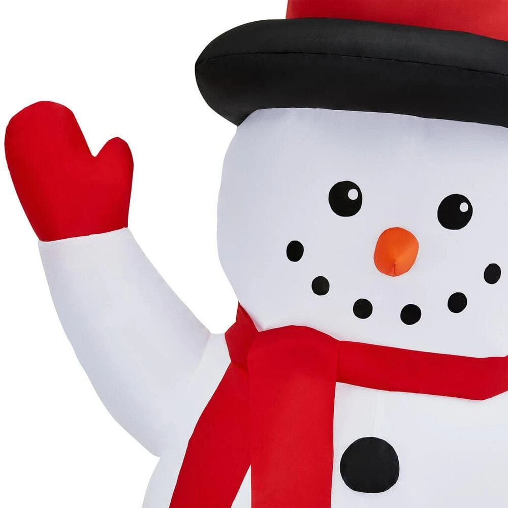 Home Accents Holiday 6.5 ft Santa Snowman and Dog Holiday Inflatable 7 Home Accents Holiday 6.5 ft Santa Snowman and Dog Holiday Inflatable - Image 5