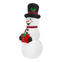 Home Accents Holiday 6.5 ft Snowman With Present Holiday Inflatable -HOME ACCENTS HOLIDAY Shop home accents holiday christmas inflatables 22gm80013 40 1000