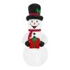 Home Accents Holiday 6.5 ft Snowman With Present Holiday Inflatable