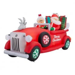 Home Accents Holiday 7.5 ft Santa and Mrs. Claus in Car Holiday Inflatable