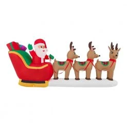 Home Accents Holiday 12 ft Santa in Sleigh With Reindeer Holiday Inflatable 11 Home Accents Holiday 12 ft Santa in Sleigh With Reindeer Holiday Inflatable -HOME ACCENTS HOLIDAY Shop home accents holiday christmas inflatables 22gm80053 40 1000