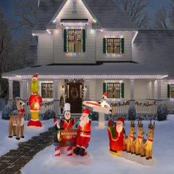 Home Accents Holiday 12 ft Santa in Sleigh With Reindeer Holiday Inflatable 14 Home Accents Holiday 12 ft Santa in Sleigh With Reindeer Holiday Inflatable -HOME ACCENTS HOLIDAY Shop home accents holiday christmas inflatables 22gm80053 66 1000