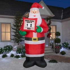 Home Accents Holiday 9 ft Santa With Countdown Calendar -HOME ACCENTS HOLIDAY Shop home accents holiday christmas inflatables 22gm80747 31 1000
