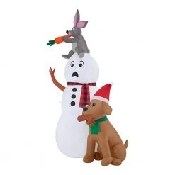 Home Accents Holiday 6 ft Snowman With Bunny and Dog Holiday Inflatable -HOME ACCENTS HOLIDAY Shop home accents holiday christmas inflatables 22gm80750 40 1000