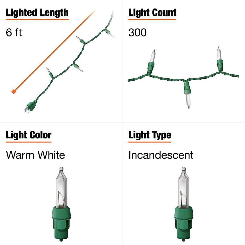 Home Accents Holiday 300L Clear Incandescent Mini Net Lights 6 Home Accents Holiday 300L Clear Incandescent Mini Net Lights - Image 4