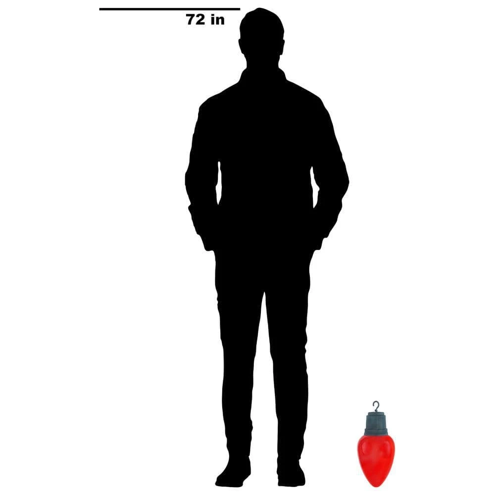 Home Accents Holiday Jumbo LED Red Bulb With Timer 6 Home Accents Holiday Jumbo LED Red Bulb With Timer - Image 4