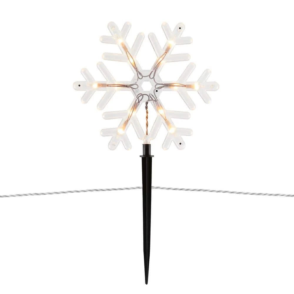 Home Accents Holiday 10 in Snowflake Pathway Light 4 Pack 3 Home Accents Holiday 10 in Snowflake Pathway Light 4 Pack