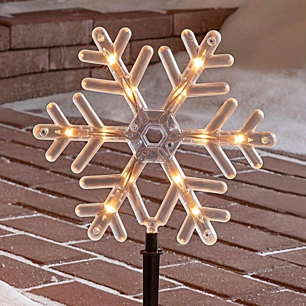 Home Accents Holiday 10 in Snowflake Pathway Light 4 Pack 6 Home Accents Holiday 10 in Snowflake Pathway Light 4 Pack - Image 4