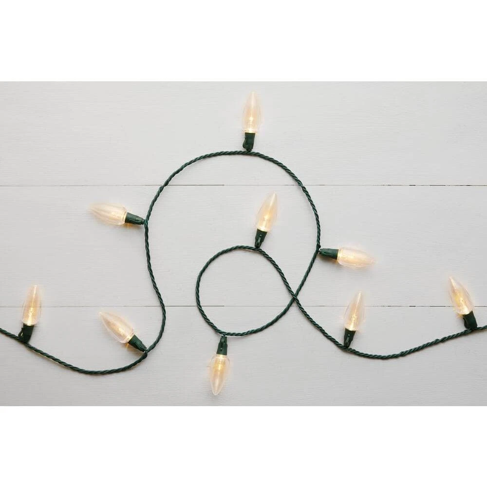Home Accents Holiday 100-Light C9 Transparent Warm White Color Led String Light Set 4 Home Accents Holiday 100-Light C9 Transparent Warm White Color Led String Light Set - Image 2