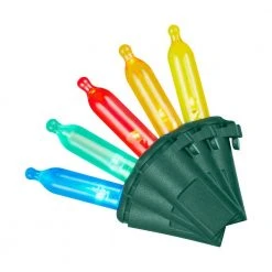 Home Accents Holiday 100L Multi Mini LED Green Wire Lights