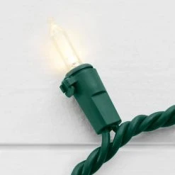 Home Accents Holiday 100L Warm White Mini LED Green Wire Lights -HOME ACCENTS HOLIDAY Shop home accents holiday christmas string lights 22rt100sm ww 1d 1000