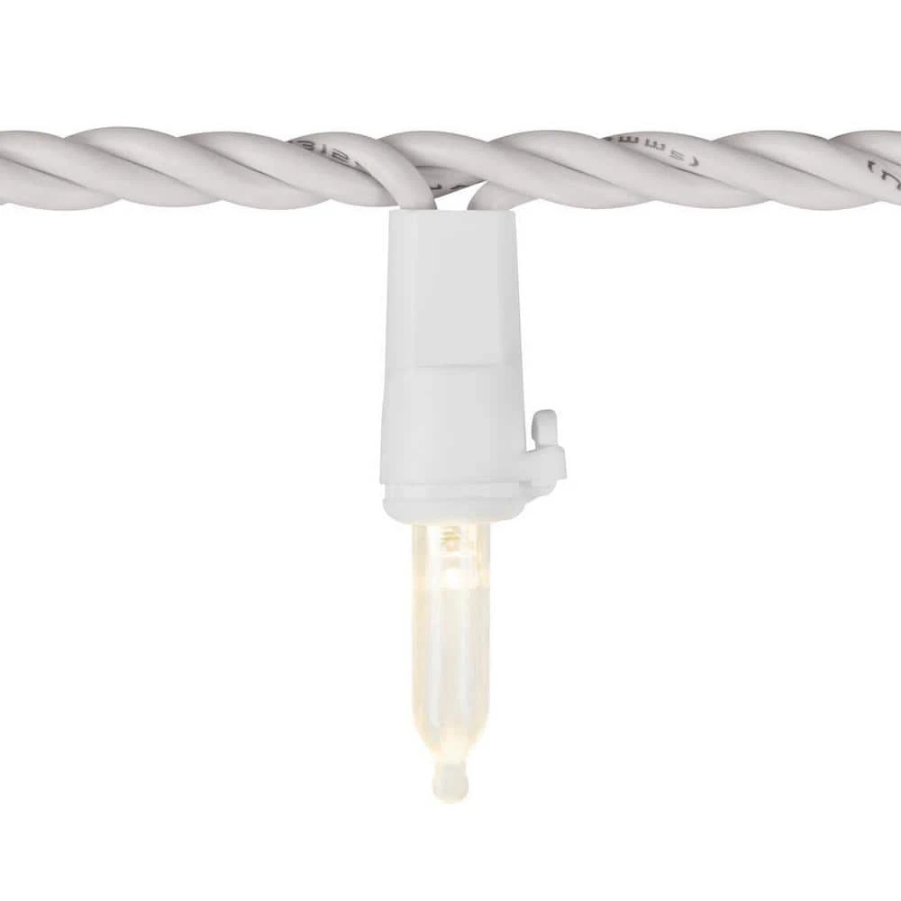 Home Accents Holiday 100L Warm White Mini LED White Wire Lights 5 Home Accents Holiday 100L Warm White Mini LED White Wire Lights - Image 3