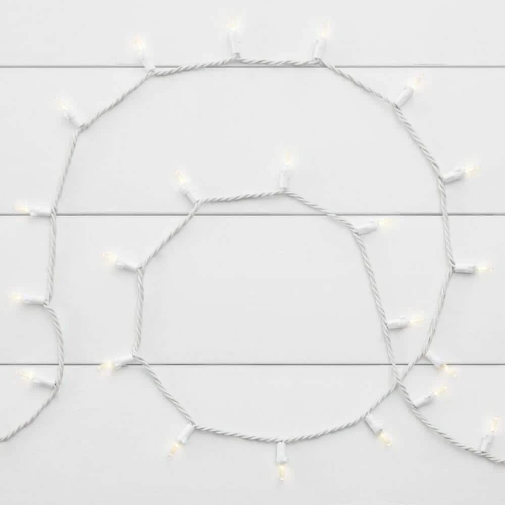 Home Accents Holiday 100L Warm White Mini LED White Wire Lights 4 Home Accents Holiday 100L Warm White Mini LED White Wire Lights - Image 2