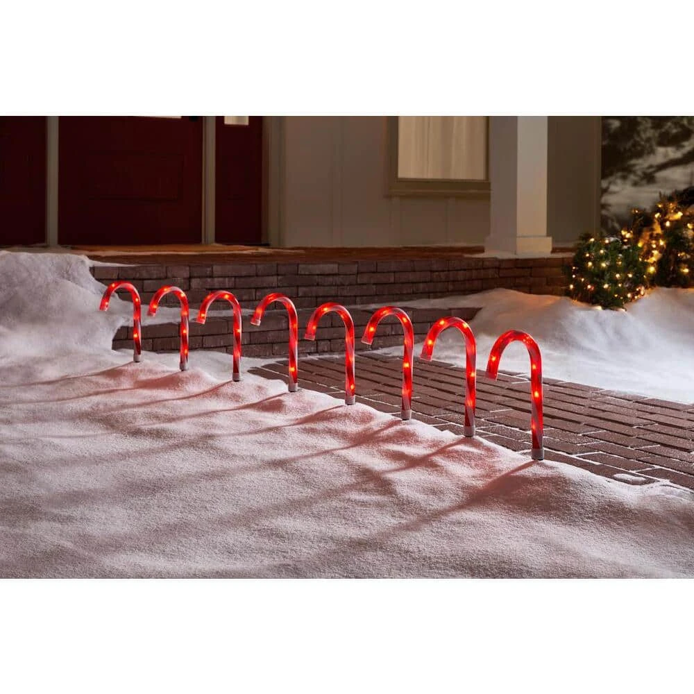 Home Accents Holiday 10 in Candy Canes Pathway Light 8 Pack 4 Home Accents Holiday 10 in Candy Canes Pathway Light 8 Pack - Image 2