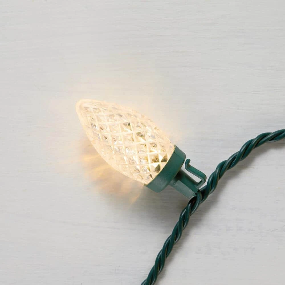 Home Accents Holiday 100L Warm White Faceted C9 LED Lights 9 Home Accents Holiday 100L Warm White Faceted C9 LED Lights - Image 7