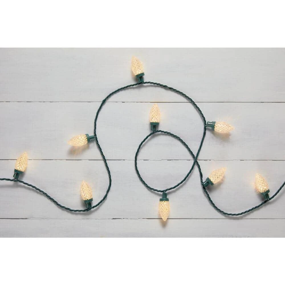 Home Accents Holiday 100L Warm White Faceted C9 LED Lights 4 Home Accents Holiday 100L Warm White Faceted C9 LED Lights - Image 2