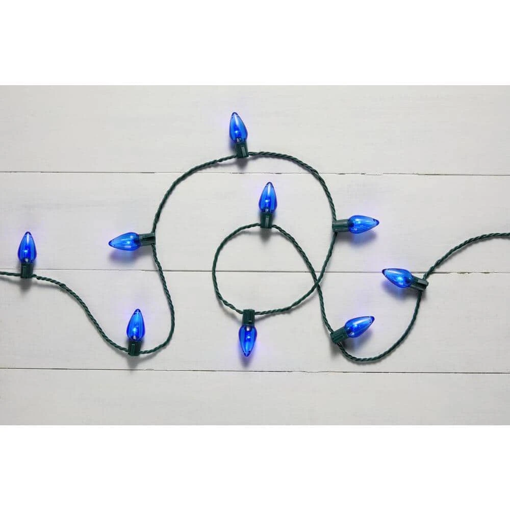 Home Accents Holiday 25L Blue C9 LED Steady Lit 4 Home Accents Holiday 25L Blue C9 LED Steady Lit - Image 2