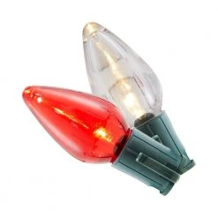 Home Accents Holiday 25L Red/White C9 LED Steady Lit
