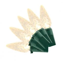 Home Accents Holiday 200L Warm White Faceted C6 LED Steady Lit Lights