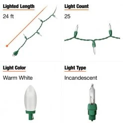 Home Accents Holiday 25L Clear Incandescent C9 Lights 13 Home Accents Holiday 25L Clear Incandescent C9 Lights -HOME ACCENTS HOLIDAY Shop home accents holiday christmas string lights w11c0055 a0 1000