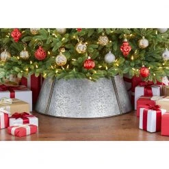 Home Accents Holiday 26 in Galvanized Metal Christmas Tree Collar 8 Home Accents Holiday 26 in Galvanized Metal Christmas Tree Collar -HOME ACCENTS HOLIDAY Shop home accents holiday christmas tree collars 21pk10253 e1 1000