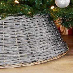 Home Accents Holiday 27 in Rattan Christmas Tree Collar -HOME ACCENTS HOLIDAY Shop home accents holiday christmas tree collars 4040583 a0 1000