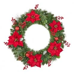 Home Accents Holiday 30 in Prelit Berry Bliss Wreath