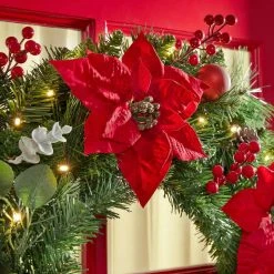 Home Accents Holiday 30 in Prelit Berry Bliss Wreath -HOME ACCENTS HOLIDAY Shop home accents holiday christmas wreaths 21gr50165 a0 1000