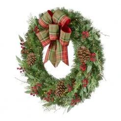 Home Accents Holiday 30 in Prelit Woodmore Wreath -HOME ACCENTS HOLIDAY Shop home accents holiday christmas wreaths 21gr50166 40 1000