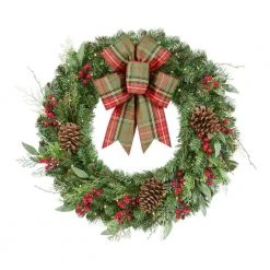 Home Accents Holiday 30 in Prelit Woodmore Wreath