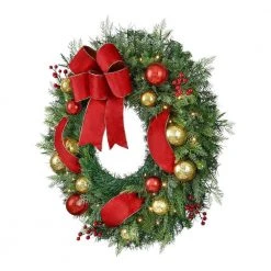 Home Accents Holiday 30 in Prelit Hampstead Wreath -HOME ACCENTS HOLIDAY Shop home accents holiday christmas wreaths 22gr60006 40 1000