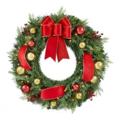 Home Accents Holiday 30 in Prelit Hampstead Wreath