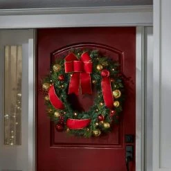 Home Accents Holiday 30 in Prelit Hampstead Wreath -HOME ACCENTS HOLIDAY Shop home accents holiday christmas wreaths 22gr60006 a0 1000