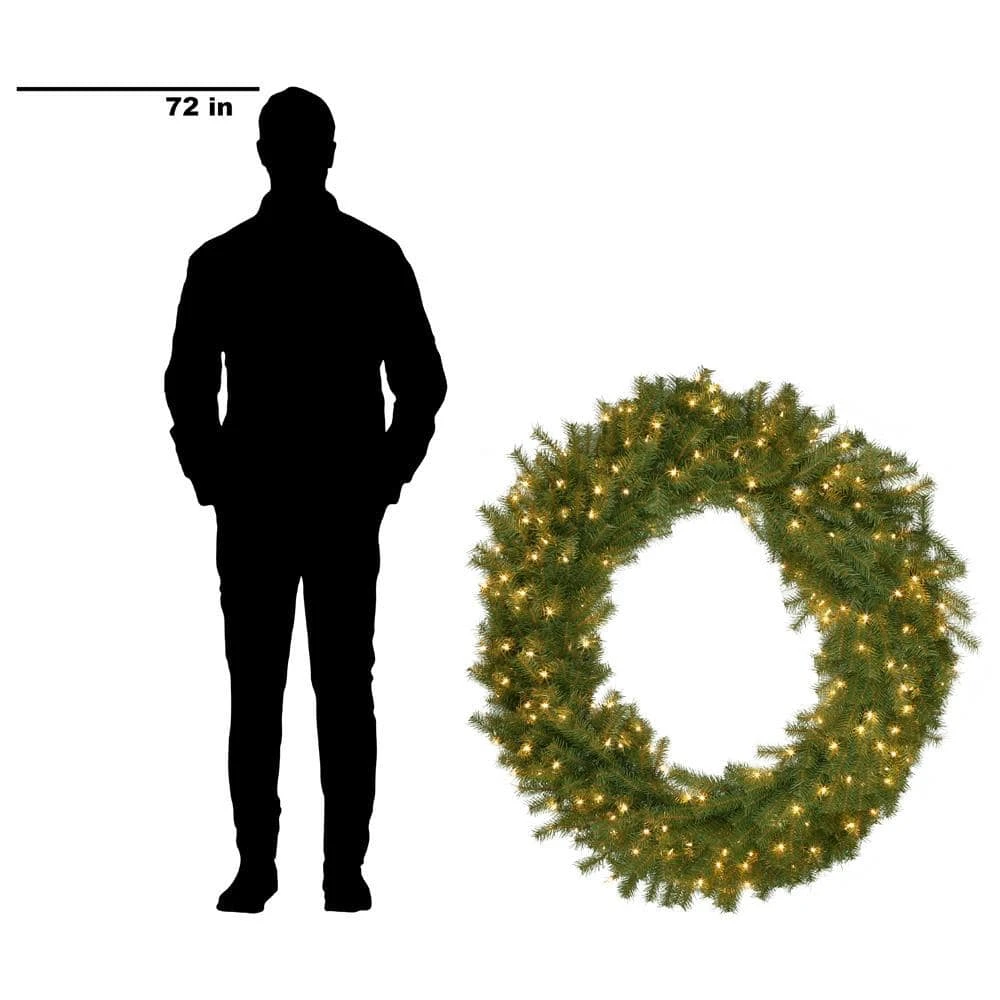 Home Accents Holiday 48 in Prelit Norwood Fir Wreath 8 Home Accents Holiday 48 in Prelit Norwood Fir Wreath - Image 6